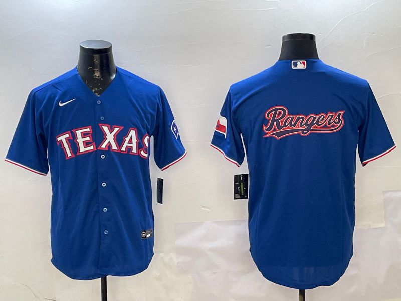 Men Texas Rangers Blank Blue Game 2025 Nike MLB Jersey style 3
